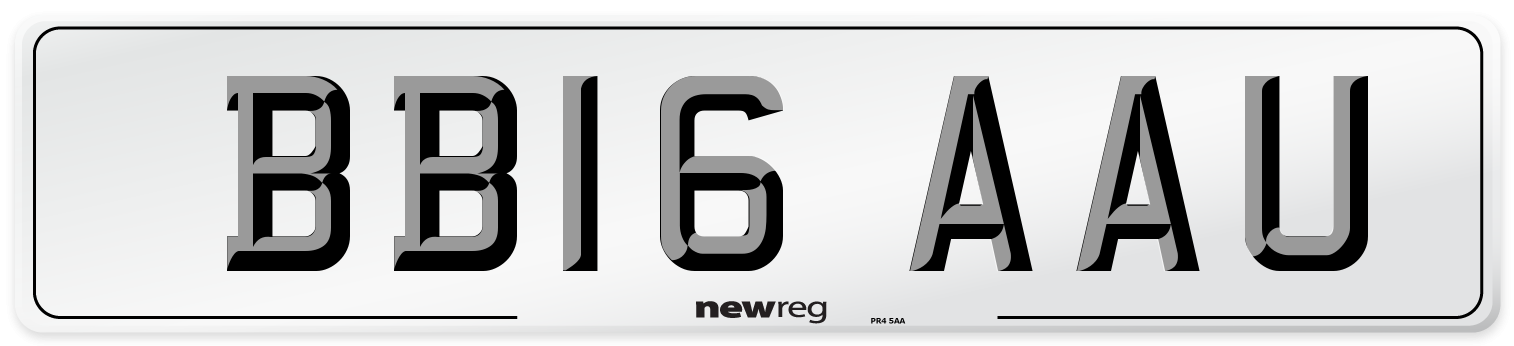 BB16 AAU Number Plate from New Reg